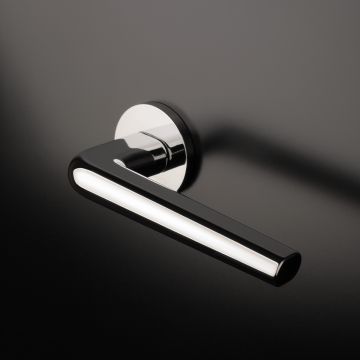 Klamka Enger Aprile Funkia rozeta R Slim 7mm chrom polerowany ATFUNKIAR7SCP