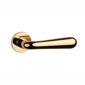 Klamka Enger Aprile Gardenia rozeta R super Slim 5mm złoty polerowany ASGARDENIAR5SLG