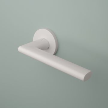 Klamka Enger Aprile Kalmia rozeta R Slim 7mm biały matowy ATKALMIAR7SWHITE