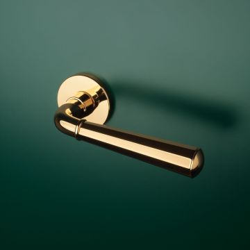 Klamka Enger Aprile Marigold rozeta R Slim 7mm złoty polerowany ASMMARIGOLDR7SLG