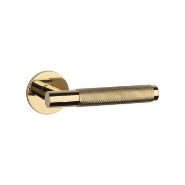 Klamka Enger Aprile Molinia rozeta R Slim 7mm złoty polerowany PVD ATMOLINIAR7SGOLDPVD