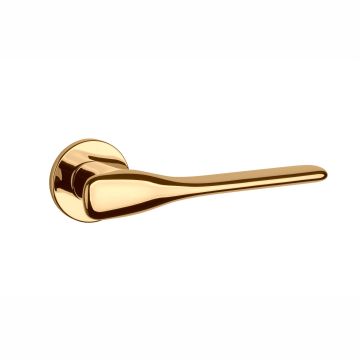 Klamka Enger Aprile Orchide rozeta R Slim 7mm złoty polerowany ASORCHIDER7SLG