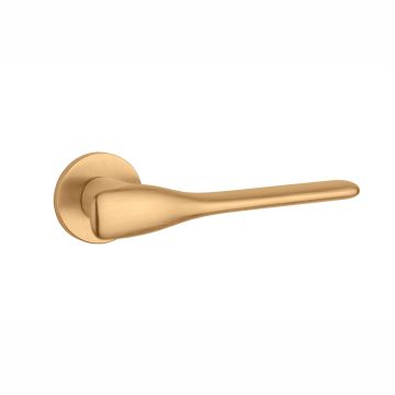 Klamka Enger Aprile Orchide rozeta R Slim 7mm złoty matowy ASORCHIDER7SKG