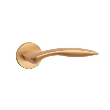 Klamka Enger Aprile Robinia rozeta R Slim 7mm złoty matowy ASROBINIAR7SKG
