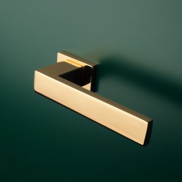 Klamka Enger Aprile Pina rozeta RT Slim 7mm złoty polerowany ASPINART7SLG
