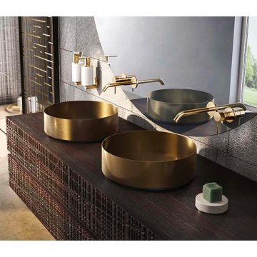 Umywalka nablatowa 40 cm Gessi VENTI20 stal szczotkowana 54601239