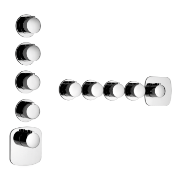 Bateria podtynkowa termostatyczna 4-drożna Gessi Anello chrom 43238031