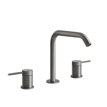 Bateria umywalkowa 3-otworowa Gessi 316 Trame stal szczotkowana 54312239