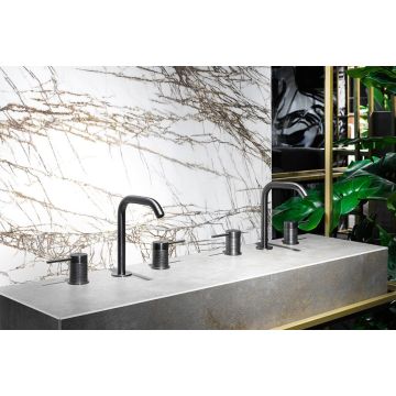 Bateria umywalkowa wysoka Gessi 316 Meccanica stal szczotkowana 54211239