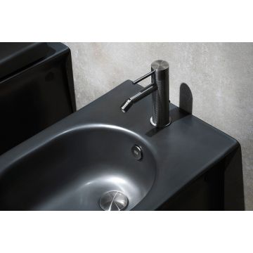 Bateria bidetowa Gessi 316 Cesello stal szczotkowana 54407239