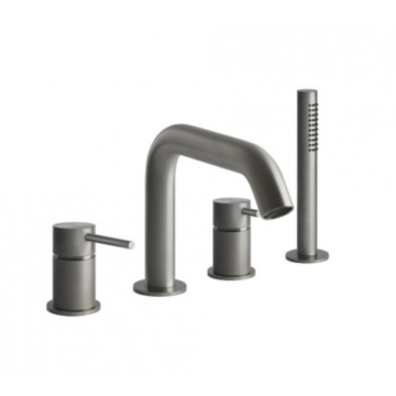 Bateria wannowa 3-otworowa z wylewką GESSI 316 stal szczotkowana 54037239
