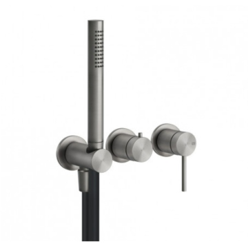 Bateria natryskowa 2-drożna GESSI 316 stal szczotkowana 54039239