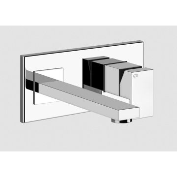 Bateria umywalkowa podtynkowa z wylewką 22,2 cm Gessi Rettangolo chrom 44836031