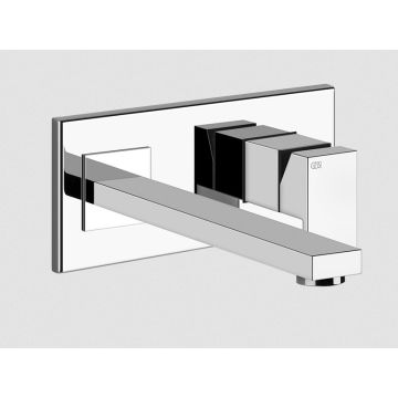 Bateria umywalkowa podtynkowa z wylewką 27,2 cm Gessi Rettangolo chrom 44838031