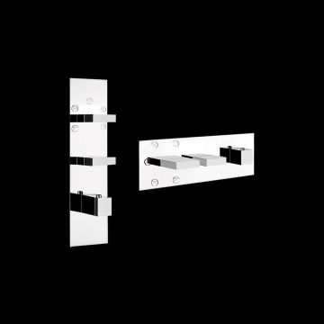 Bateria natryskowa termostatyczna 5-drożna Gessi Rettangolo chrom 43032031