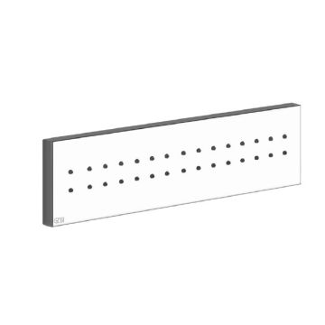 Dysza boczna ścienna 24x6,5 cm Gessi Rettangolo chrom 32975031