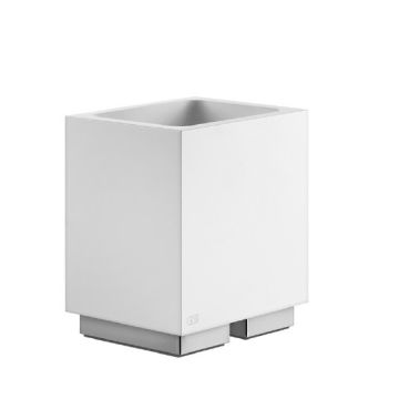 Kubek Gessi Rettangolo biały/chrom 20831031