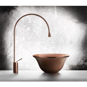 Umywalka nablatowa 40 cm Gessi Goccia bez otw. miedziana 39126519