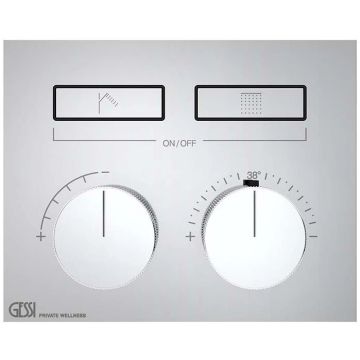 Bateria natryskowa termostatyczna z dwiema funkcjami Gessi Hi-fi Compact chrom 63004031