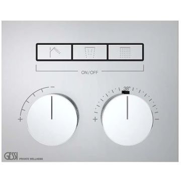 Bateria natryskowa termostatyczna z trzema funkcjami Gessi Hi-fi Compact chrom 63006031