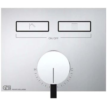 Bateria natryskowa termostatyczna z dwiema funkcjami Gessi Hi-fi Mixer chrom 63079031