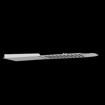 Deszczownica ścienna 62x19,5 cm Gessi Tremillimetri z funkcją waterfall stal szczotkowana 33053239