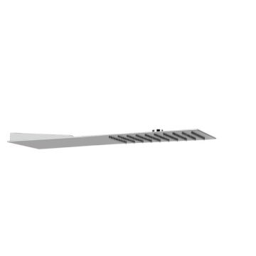 Deszczownica ścienna 55x19,5 cm Gessi Tremillimetri stal szczotkowana 33061239