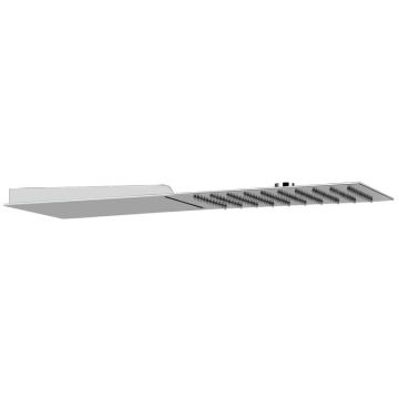 Deszczownica ścienna 55x19,5 cm Gessi Tremillimetri z funkcją waterfall stal szczotkowana 33063239