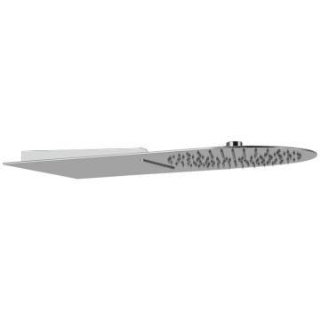 Deszczownica ścienna 55x30 cm Gessi Tremillimetri z funkcją waterfall stal szczotkowana 33073239