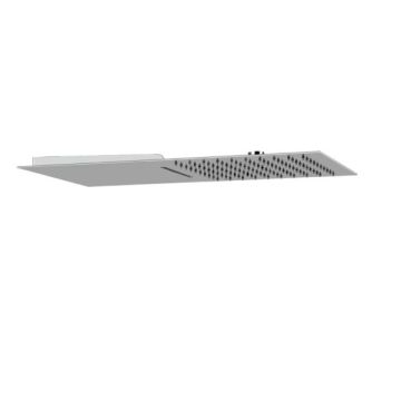 Deszczownica ścienna 55x30 cm Gessi Tremillimetri z funkcją waterfall stal szczotkowana 33083239
