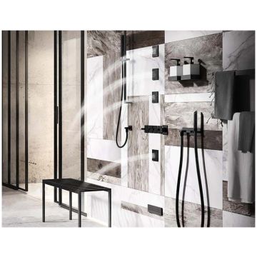 Zestaw natryskowy Gessi Water Tube Kneipp czarny/chrom 32941031