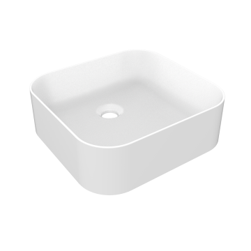 Umywalka nablatowa 39,4x37,4 cm Gessi Rilievo bez otw. biała 43456516