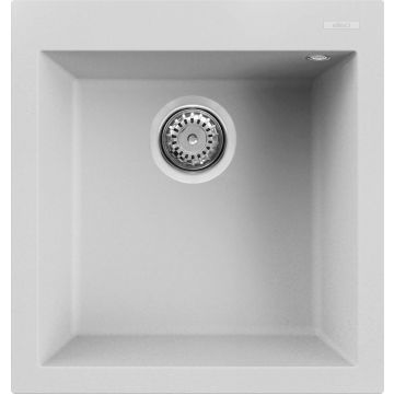 Zlewozmywak Elleci Quadra 102 Granitek bianco LGQ10268