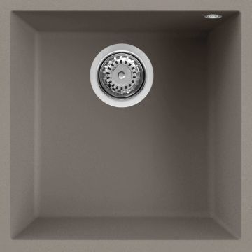 Zlewozmywak podwieszany Elleci Quadra 102 BSO Keratek Plus dove grey LKQ10293BSO