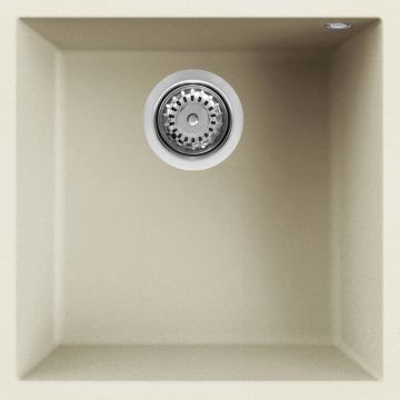 Zlewozmywak podwieszany Elleci Quadra 102 BSO Granitek bianco antico LGQ10262BSO