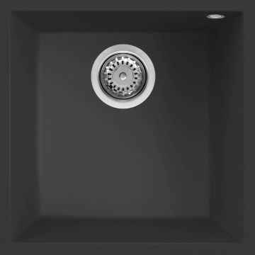 Zlewozmywak podwieszany Elleci Quadra 102 BSO Granitek nero LGQ10240BSO