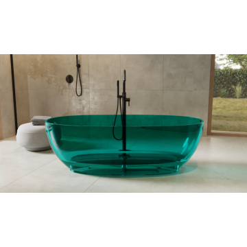 Wanna wolnostojąca 170x78 cm maskownica czarny mat Besco Mexa ocean breeze WAM-170-OBB