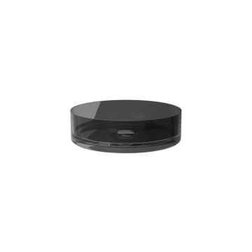 Umywalka nablatowa 36x10 cm maskownica czarny mat Besco Enya carbon grey UME-36-CGB