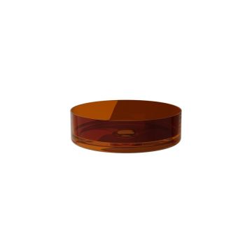 Umywalka nablatowa 36x10 cm maskownica biała Besco Enya earth rust UME-36-ERW