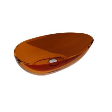 Umywalka nablatowa 60x35x15 cm syfon chrom Besco Neya bez otw. earth rust UMN-60-ERC