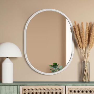 Lustro Ambient – owalne w białej ramie 60x80cm GieraDesign AMB/WH/60x80