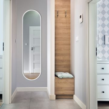 Lustro Ambient – owalne w białej ramie 50x115 GieraDesign AMB/WH/50x115