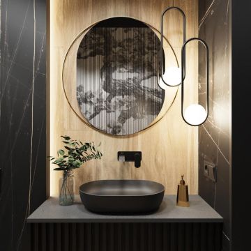 Lustro Ring Ambient - owalne w mosiężnej ramie 50cm GieraDesign RNG/AMB/50