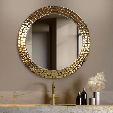 Okrągłe lustro GieraDesign Aurora 60cm gold ARO/GD/60