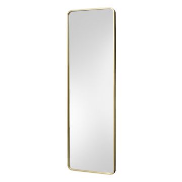 Lustro Billet GieraDesign 40x90cm – złote z zaokrąglonymi rogami BIL/SL/GD/40X90