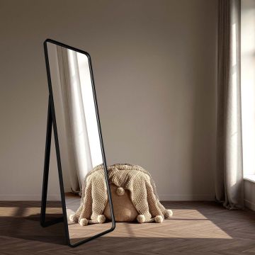 Lustro stojące 50x170 cm GieraDesign Billet czarne BIL/SL/BK/50X170