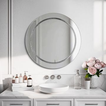 Lustro Bracelet owalne – w srebrnej ramie 65x90cm GieraDesign BRO/SV/65x90