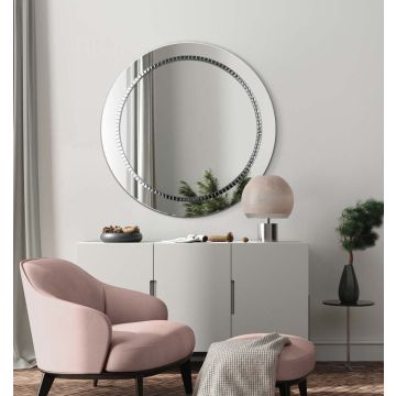 Lustro Bracelet – okrągłe w lustrzanej oprawie 70cm GieraDesign BRA/SV/70