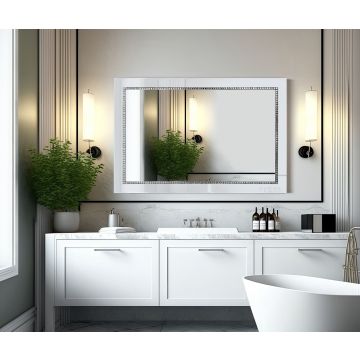 Lustro Bracelet SQ białe 70x90cm GieraDesign BSQ/WH/70x90