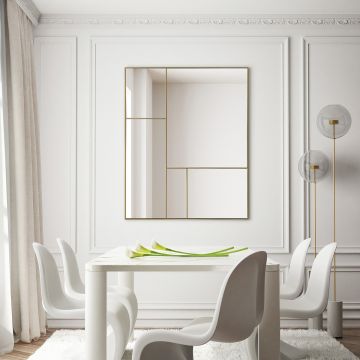 Lustro GieraDesign Credo Linea 70x90cm w ramie z mosiądzu CRD/LI/70X90